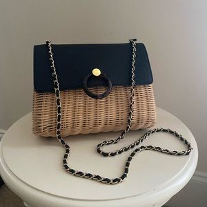 Ted Baker London straw/vegan leather